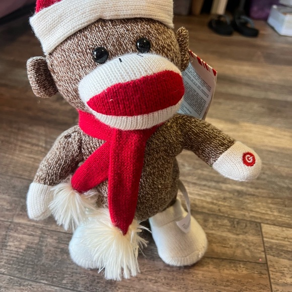 Monkey Town Christmas sock monkey - Picture 2 of 13